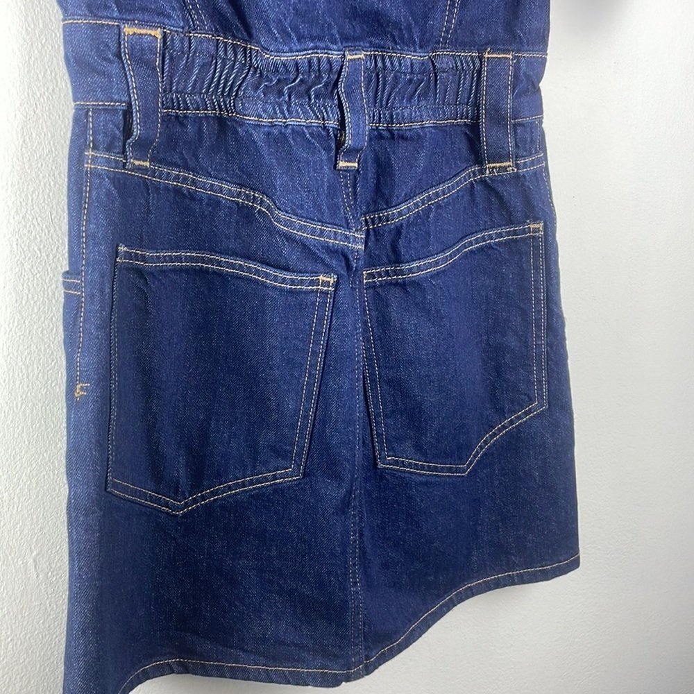 FRAME Oversized Detail Denim Mini Dress size XS - Picture 10 of 12